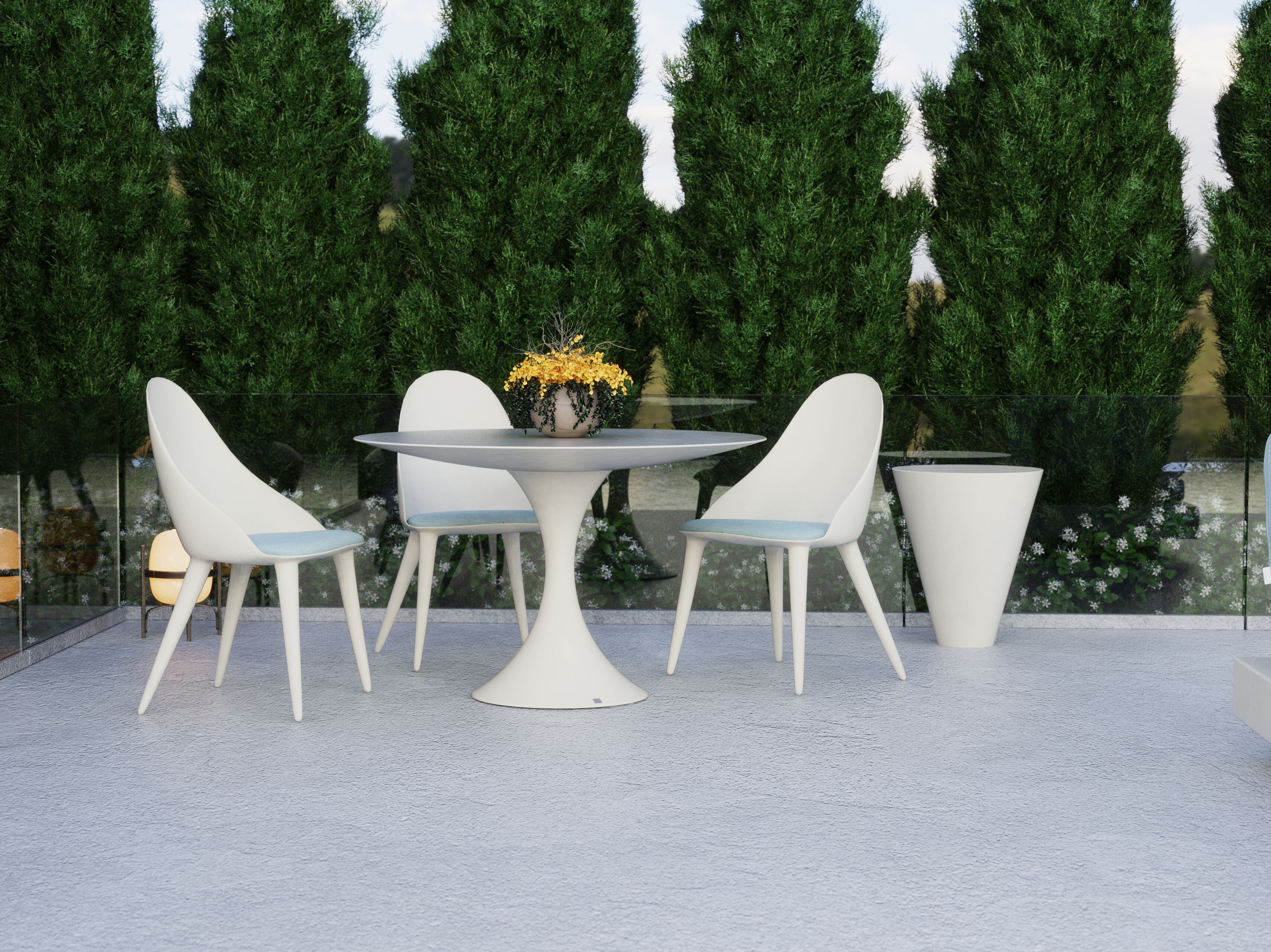 Круглый стол из стекловолокна GANSK JADE ROUND ARCH-00099893 - Вид №4