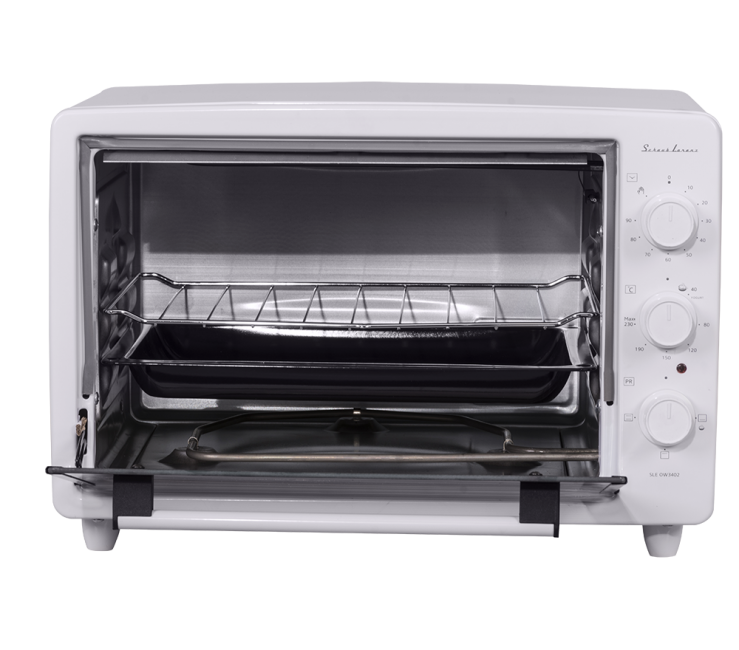 SLE OW3400 34л, 3 режима работы, механический таймер, комплектация: 1 стандартный противень + 1 хромированная решётка, белая Schaub Lorenz Santreyd 