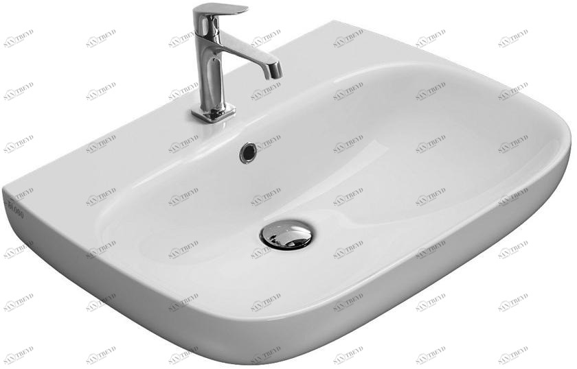 Ge046/47/60/61/70 bi Подвесная раковина настенная овальная Ceramica Globo Genesis белая