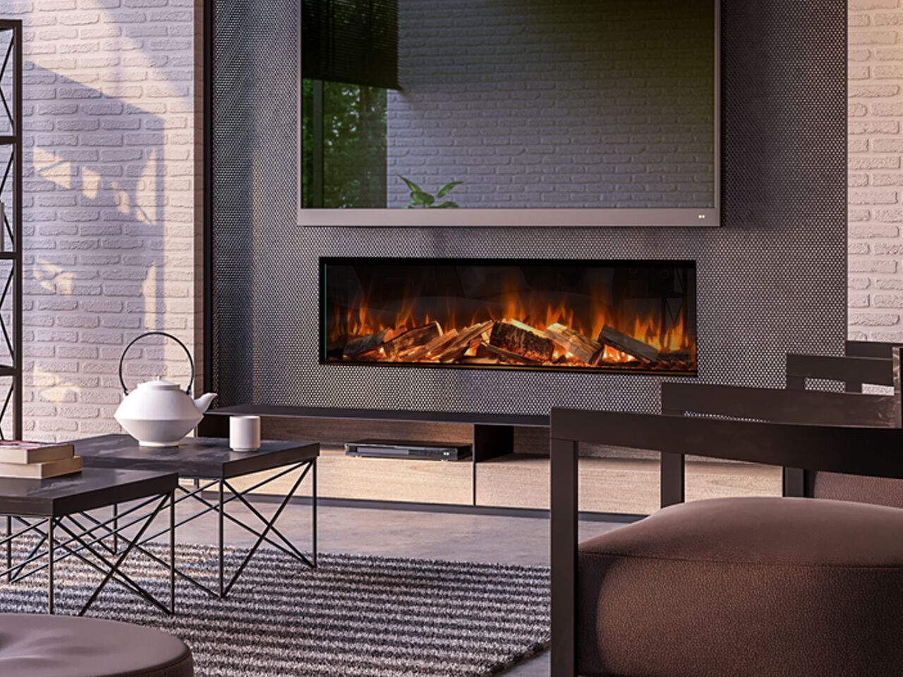 Электрический камин без дымохода BRITISH FIRES Evonic E-Lectra ARCH-00038750 - Вид №1