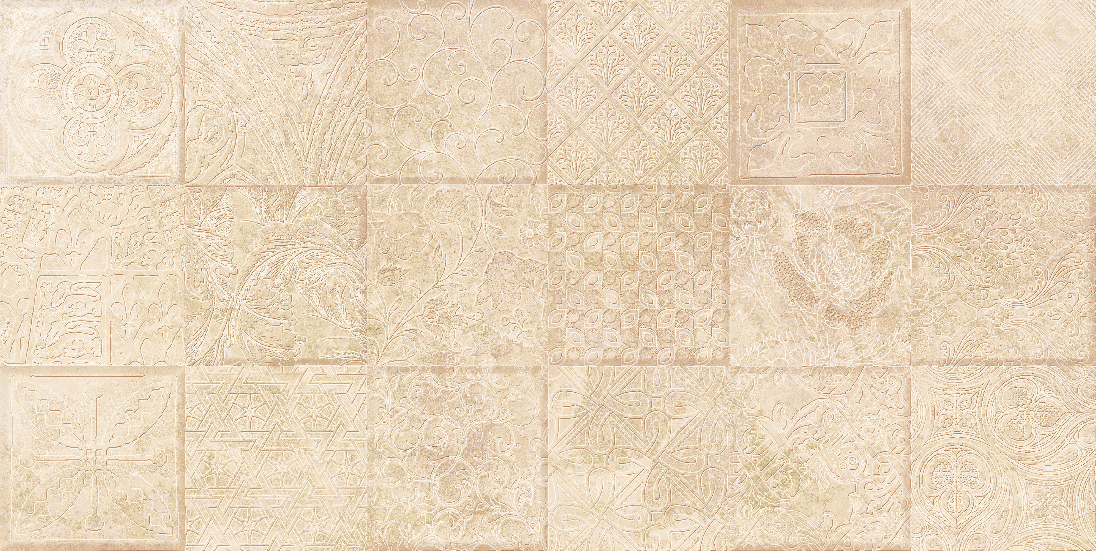 91102935 Настенная плитка Pietra PIETRA COLLAGE BEIGE 3.5x63см 1.59 м² цвет песочный STLM-0485522 KERLIFE