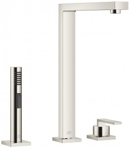 32800680-08_1_27722970-08_1 Смеситель на два отверстия с отдельными розетками с душевым гарнитуром для ополаскивания - платина Dornbracht Lot