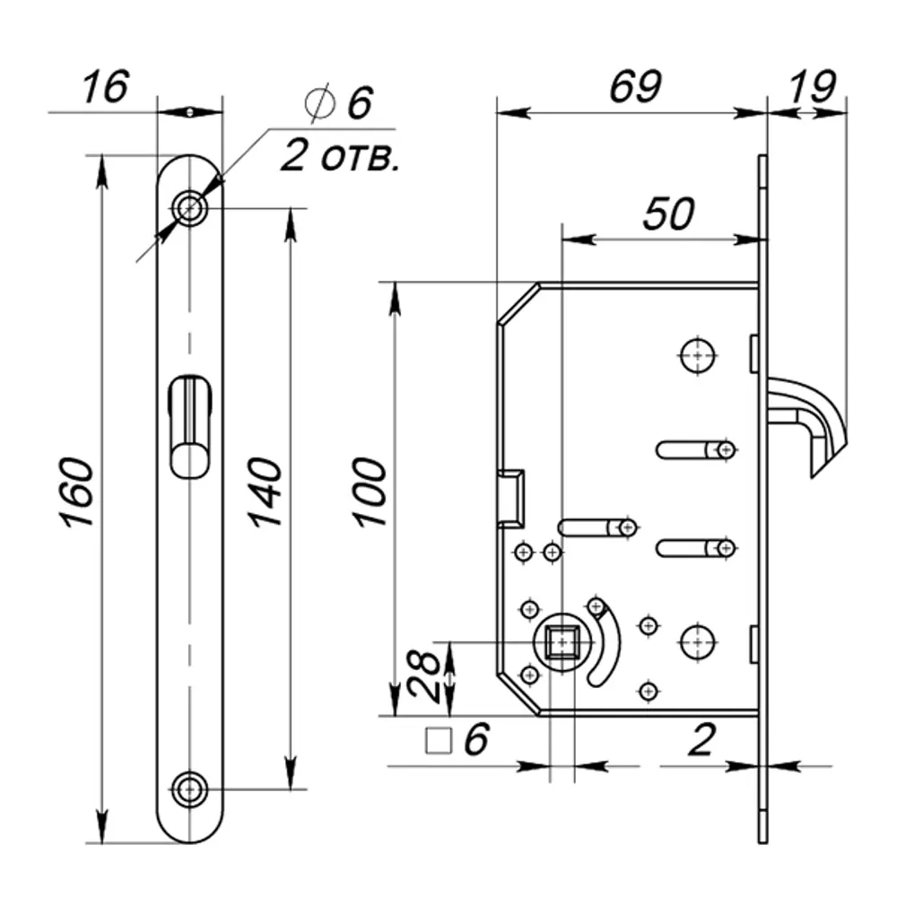 Набор ручек для раздвижной двери Punto Soft LINE SL-011 никель STLM-2203936 - Вид №6