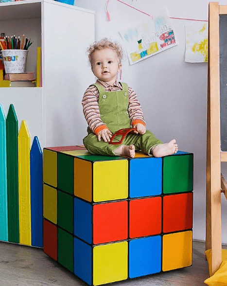 Ящик для игрушек "Кубик Рубика" МАНДАРИН ПРОДЛЕНКА 178753 Желтый;зеленый Santreyd  - Вид №5