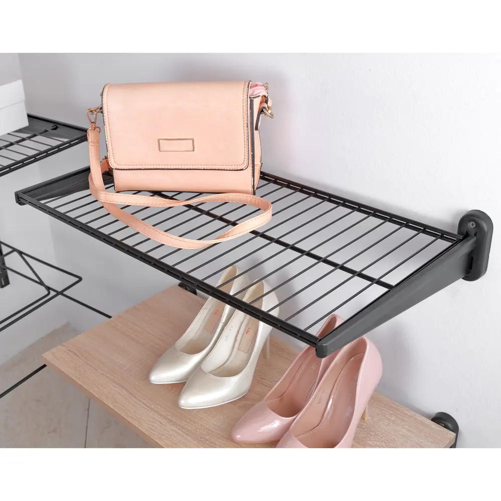 Полка проволочная НСХ для гардеробной системы 90.3x28.5 см черная 83385530 STLM-0040682 - Вид №5