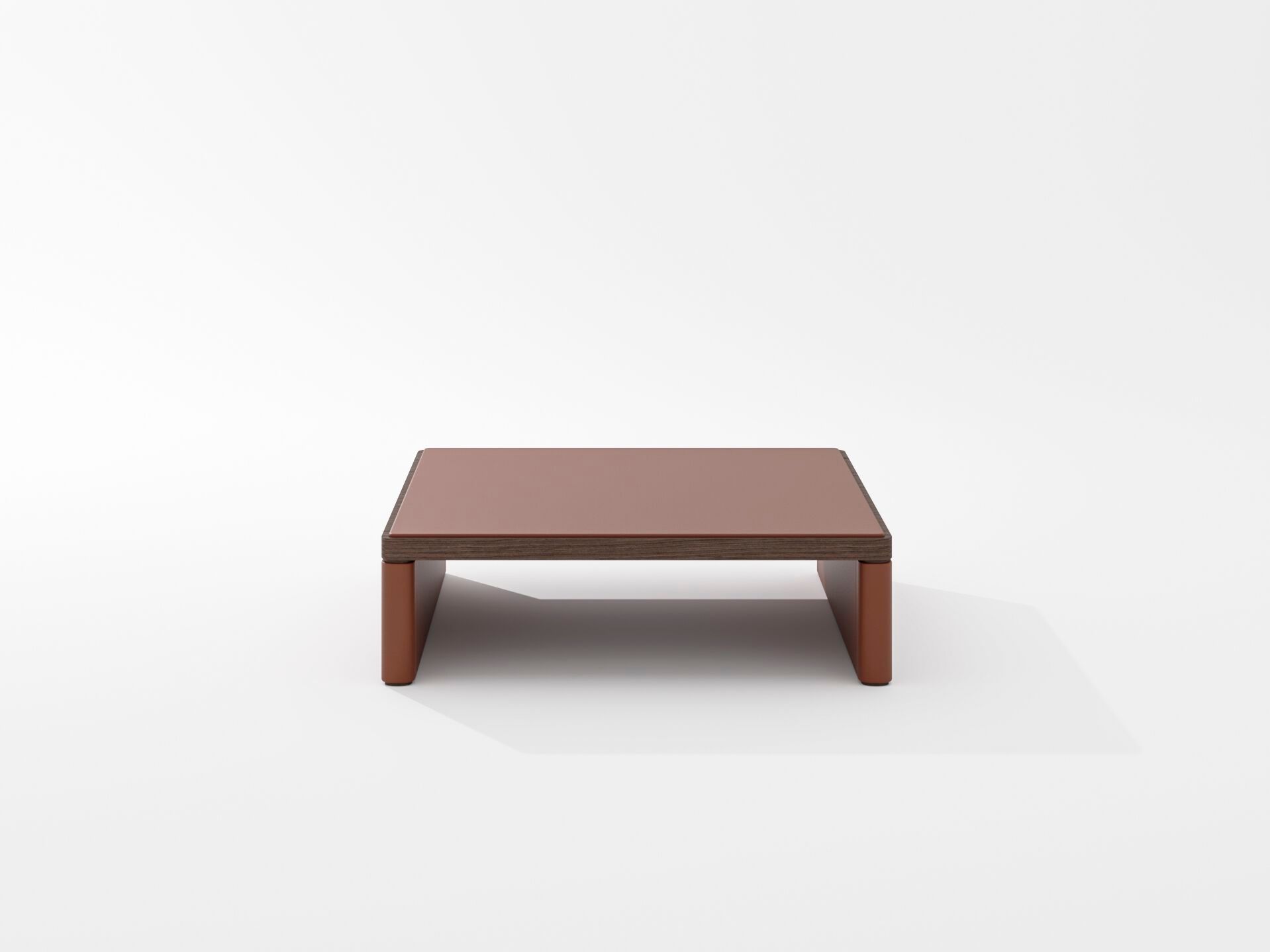 Квадратный кожаный журнальный столик PROF Flow ARCH-00043732 - Вид №1