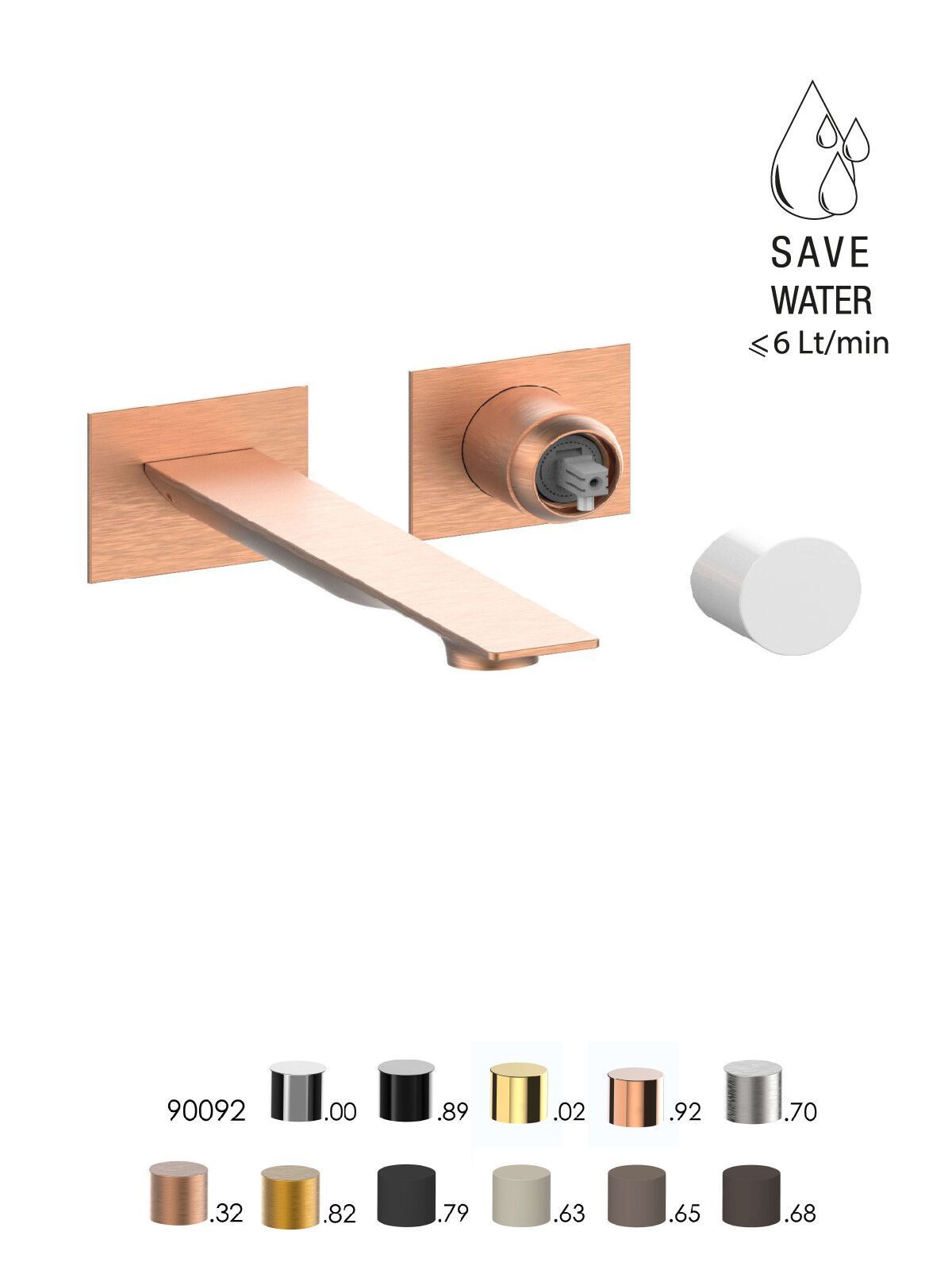 Однорычажный смеситель для раковины с 2 отверстиями без слива Rubinetterie Frattini Narciso S ARCH-00063765 - Вид №2