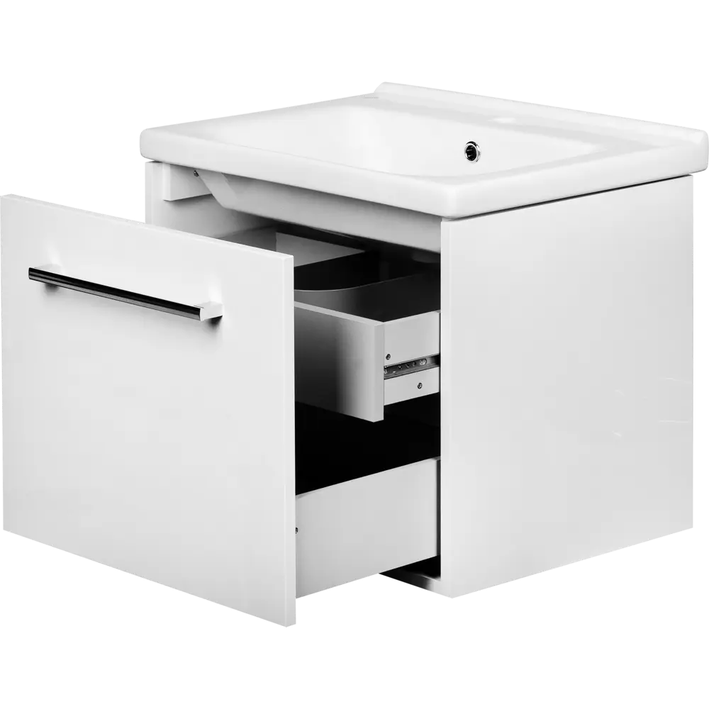 Тумба под раковину подвесная Aquaton Мерида 60 см цвет белый STLM-2073088 - Вид №2