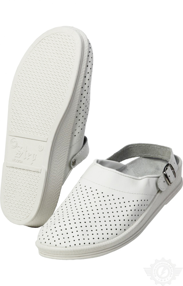 61794 Туфли Сабо мужские белые  Медицинская обувь размер 41 Спецодежда 