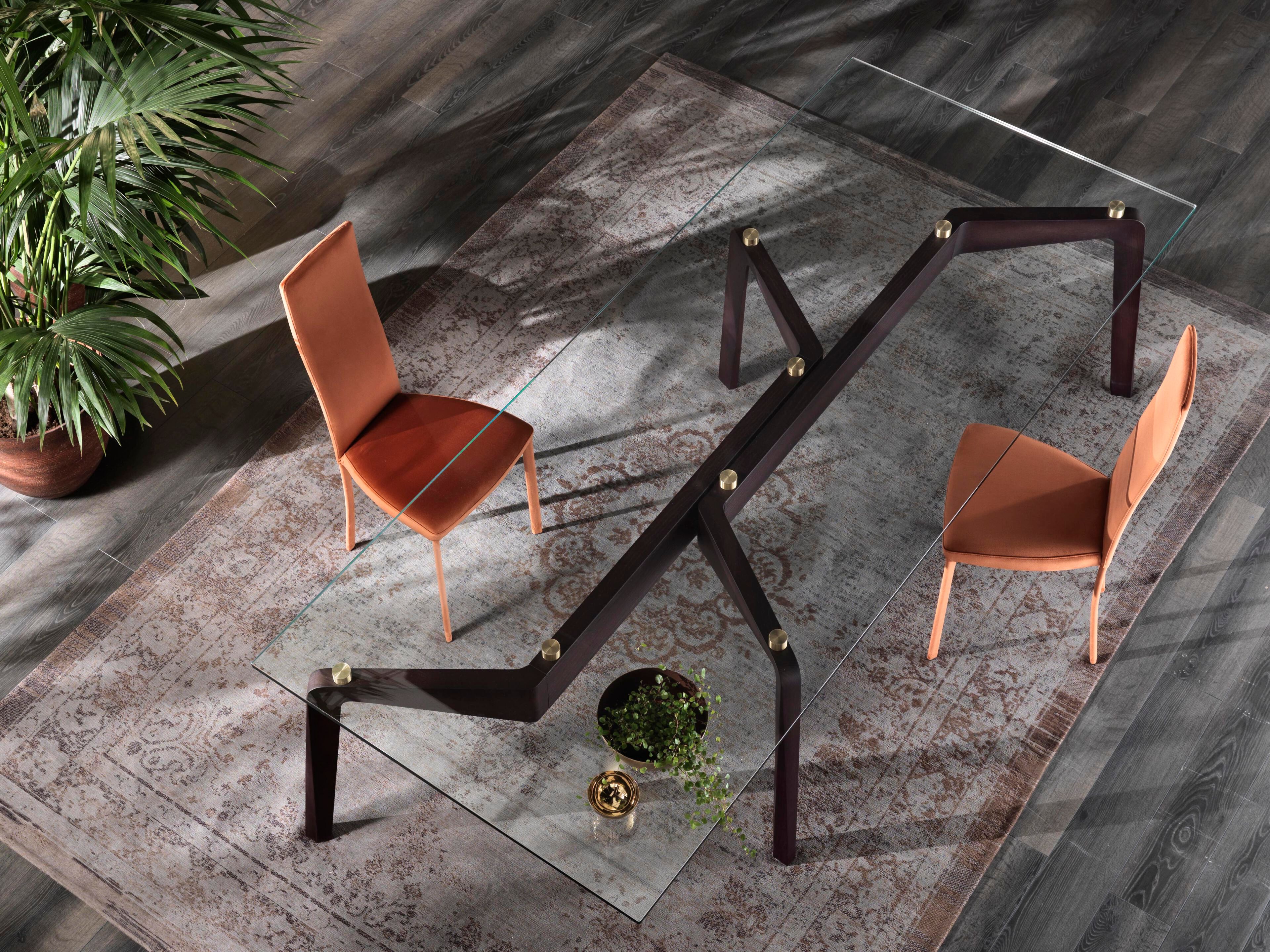 Фиксированный стол с хрустальной столешницей RIFLESSI GLIDE ARCH-00018755 - Вид №1