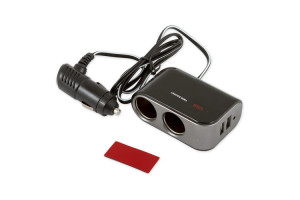 16439360 Разветвитель прикуривателя на 2 гнезда и 2 USB 2.1 А, 60 Вт, 12/24 В 00-00976194 Arnezi