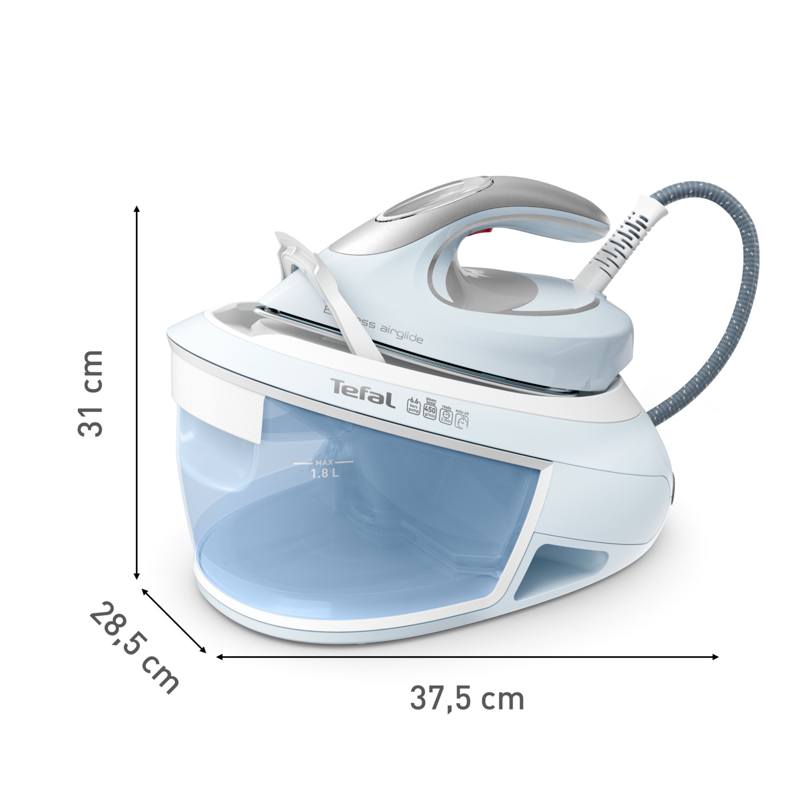 9254698 Парогенератор Tefal SV8028E0 голубой STDN-0131112 - Вид №3