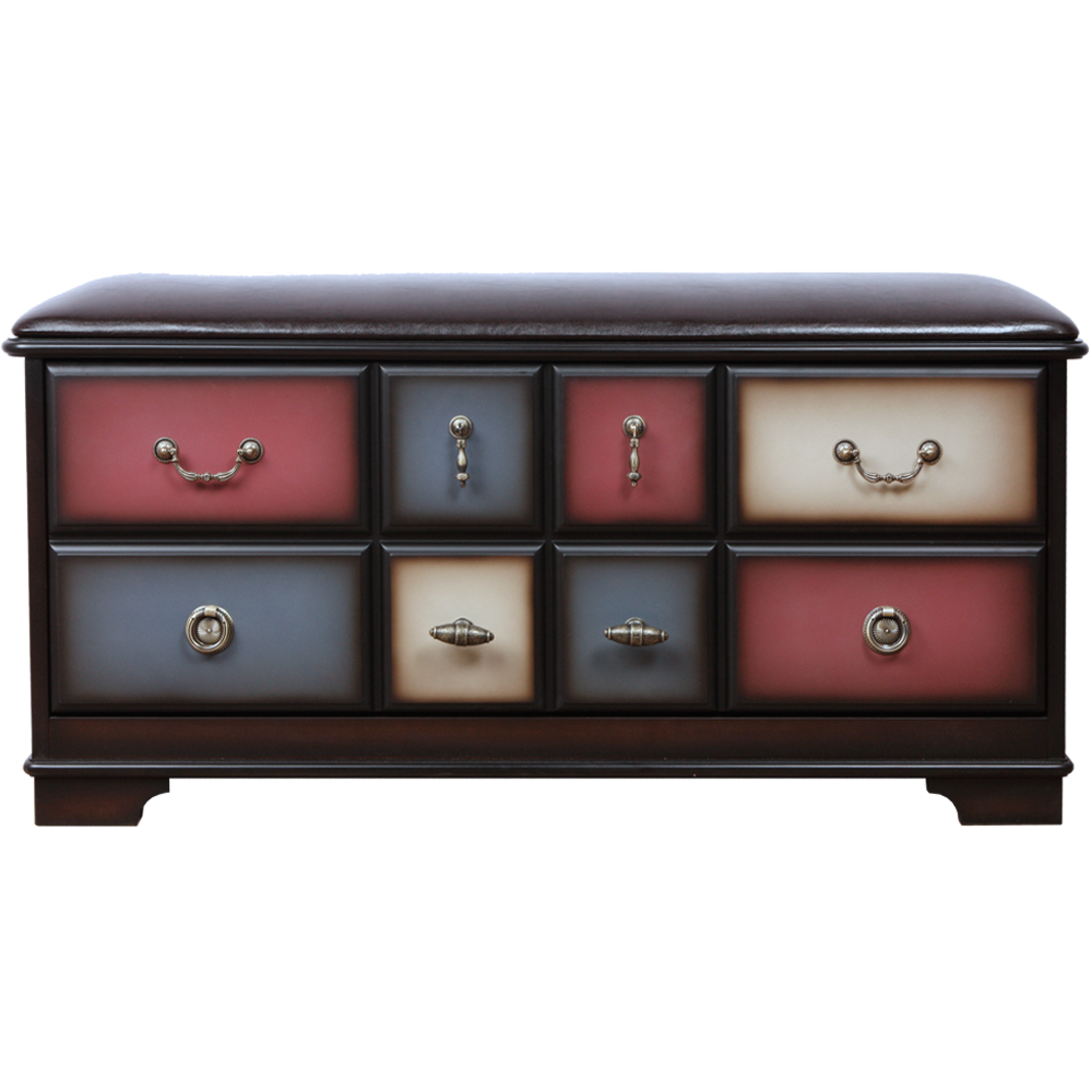 11541 Банкетка Пандора 4 с обувницей Орех Mix BOGACHO 4627139508762 - Вид №1