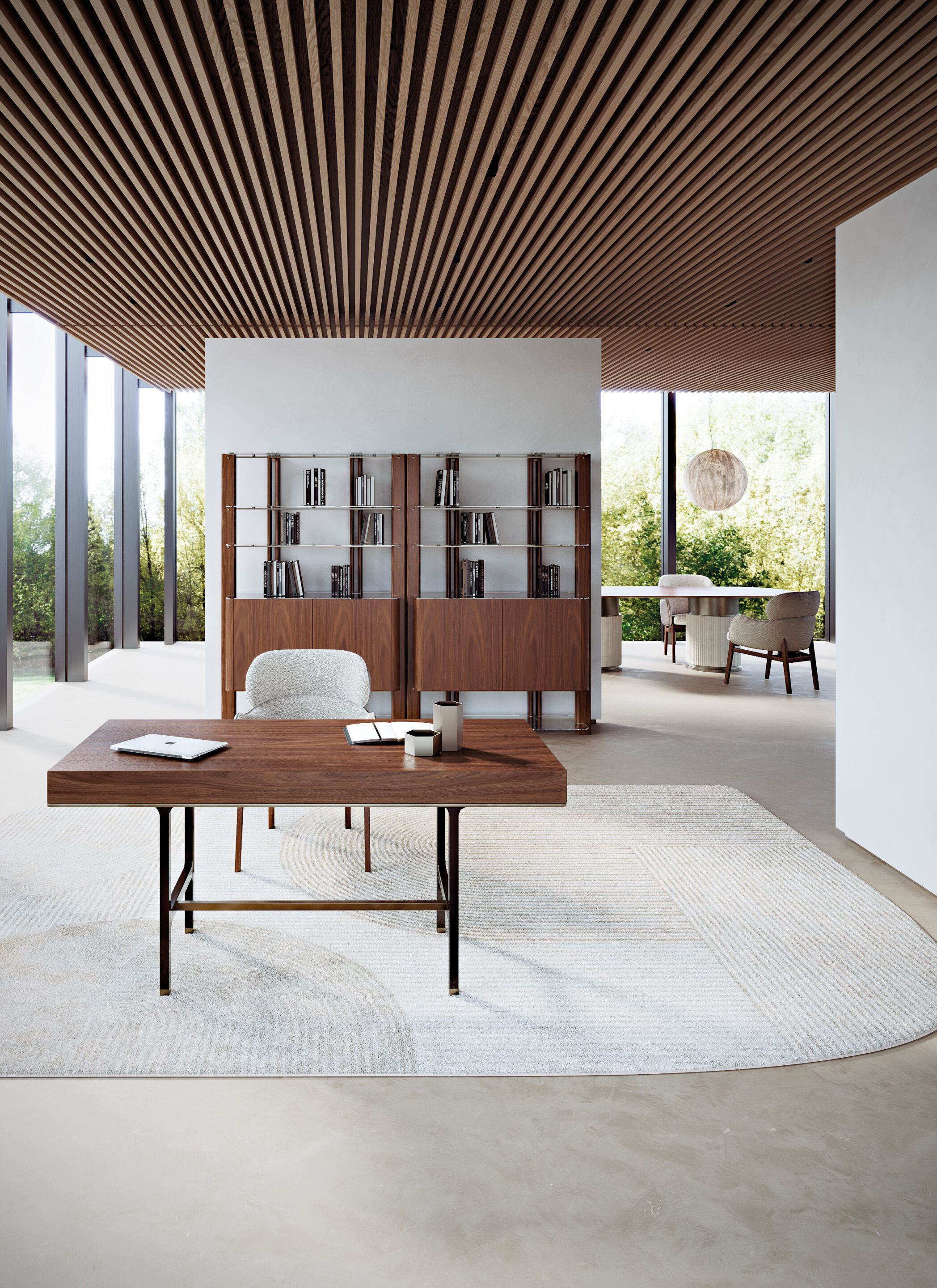 Деревянный двухсторонний книжный шкаф Capital Collection Diesis ARCH-00136378 - Вид №5