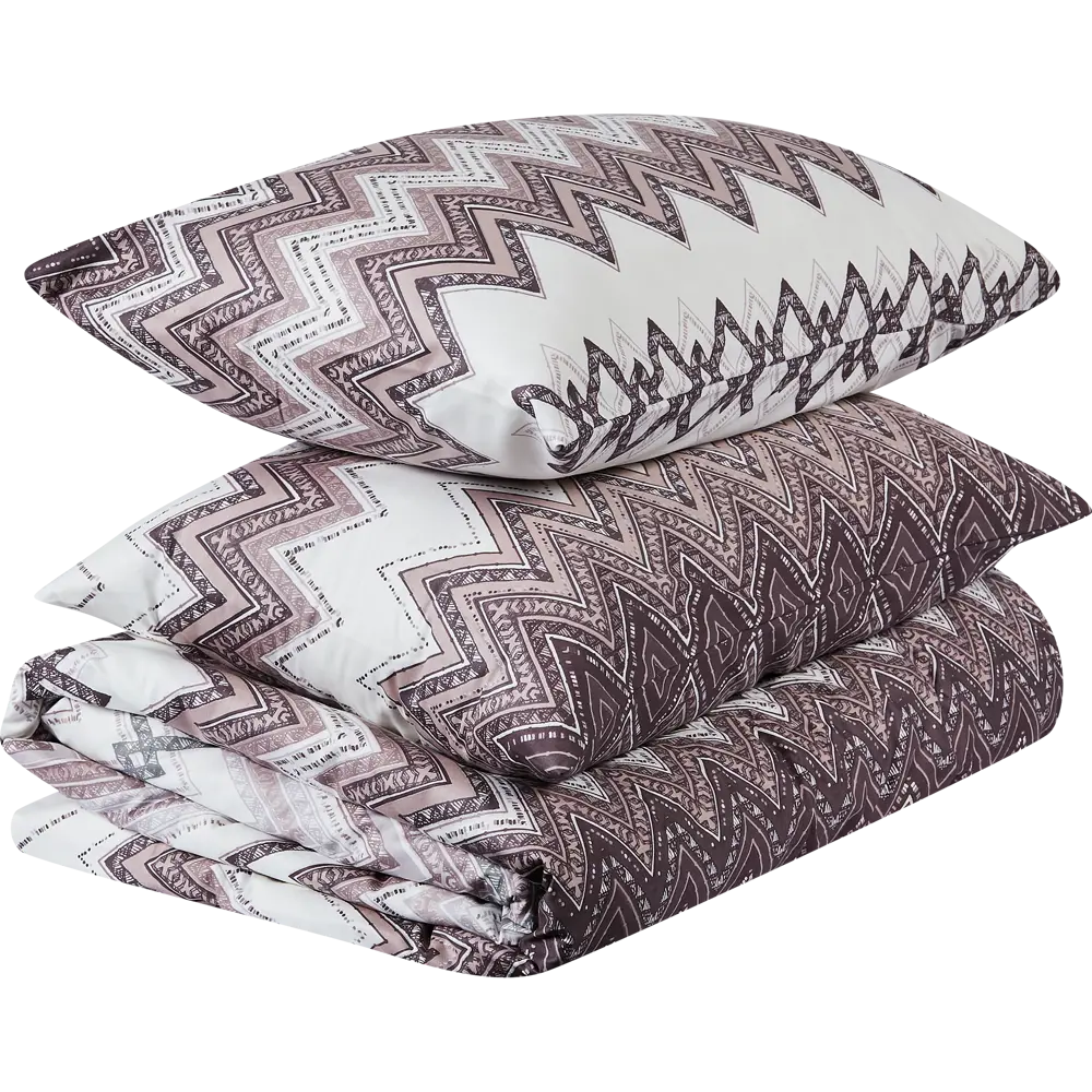 Шуйские ситцы: Комплект постельного белья Дом снов Шеврон в коричневых тонах 89338188 STLM-1025245 - Вид №1