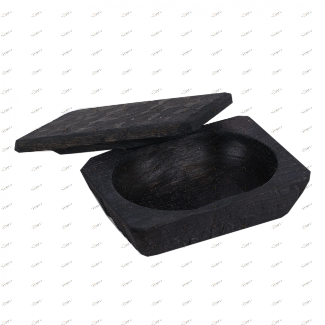 Деревянное блюдо с крышкой черное FUGA ECO WOOD 123597 Чёрный 