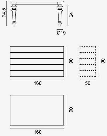 Gervasoni Прямоугольный обеденный стол Gray sun-id-1428339 - Вид №5