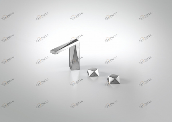 Смеситель для умывальника на три отверстия M DIAMOND F218102C-1 bravat