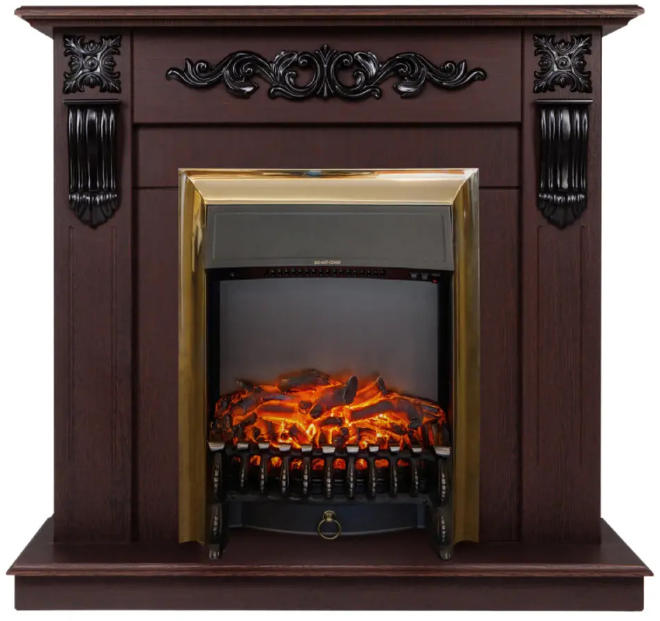 90368542 Каминокомплект Realflame Dominica STD/EUG DN с очагом Fobos-S Lux BL SHB 750Вт орех STLM-0939686