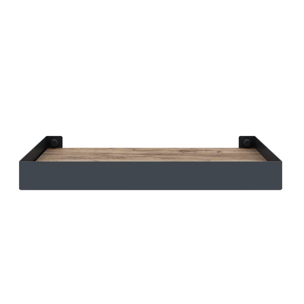 Комплект настенных полок 32x11x3.5/40x15x3.5 см со скрытым креплением металл цвет черный 2 шт. 89390784 STLM-2030239 Santreyd  - Вид №2