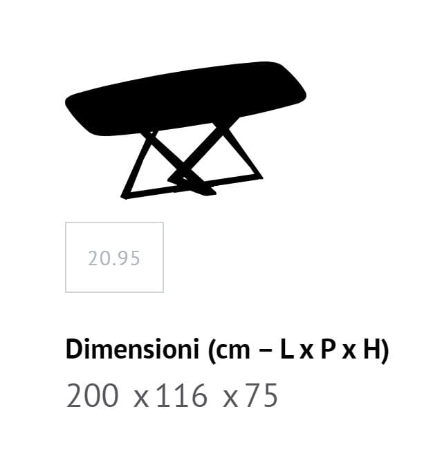 Прямоугольный обеденный стол из стали и дерева Bontempi Casa Millennium ARCH-00040042 - Вид №19