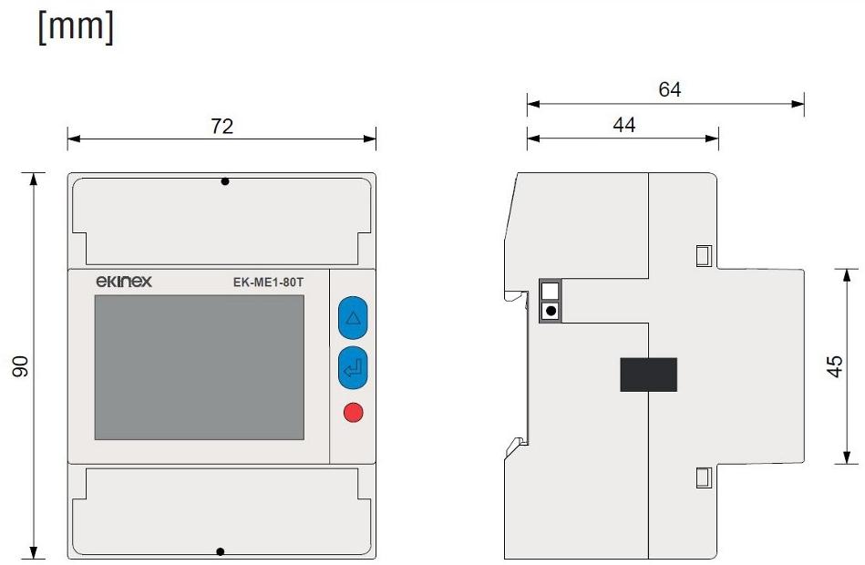 EKINEX Трехфазный счетчик энергии 80А sun-id-1410109 - Вид №1