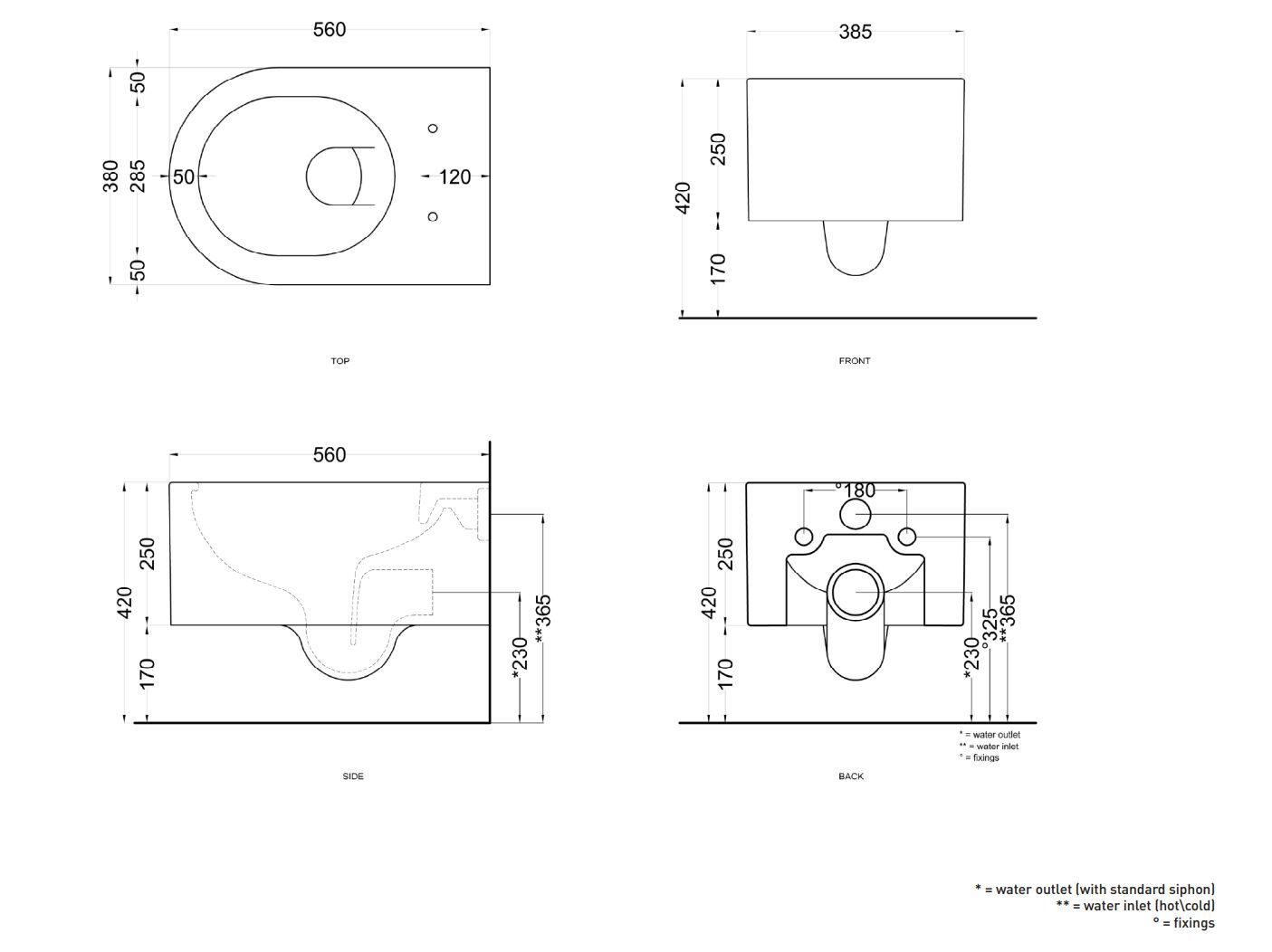 Керамический подвесной туалет без бриды Ceramica Cielo Otis ARCH-00095313 - Вид №3