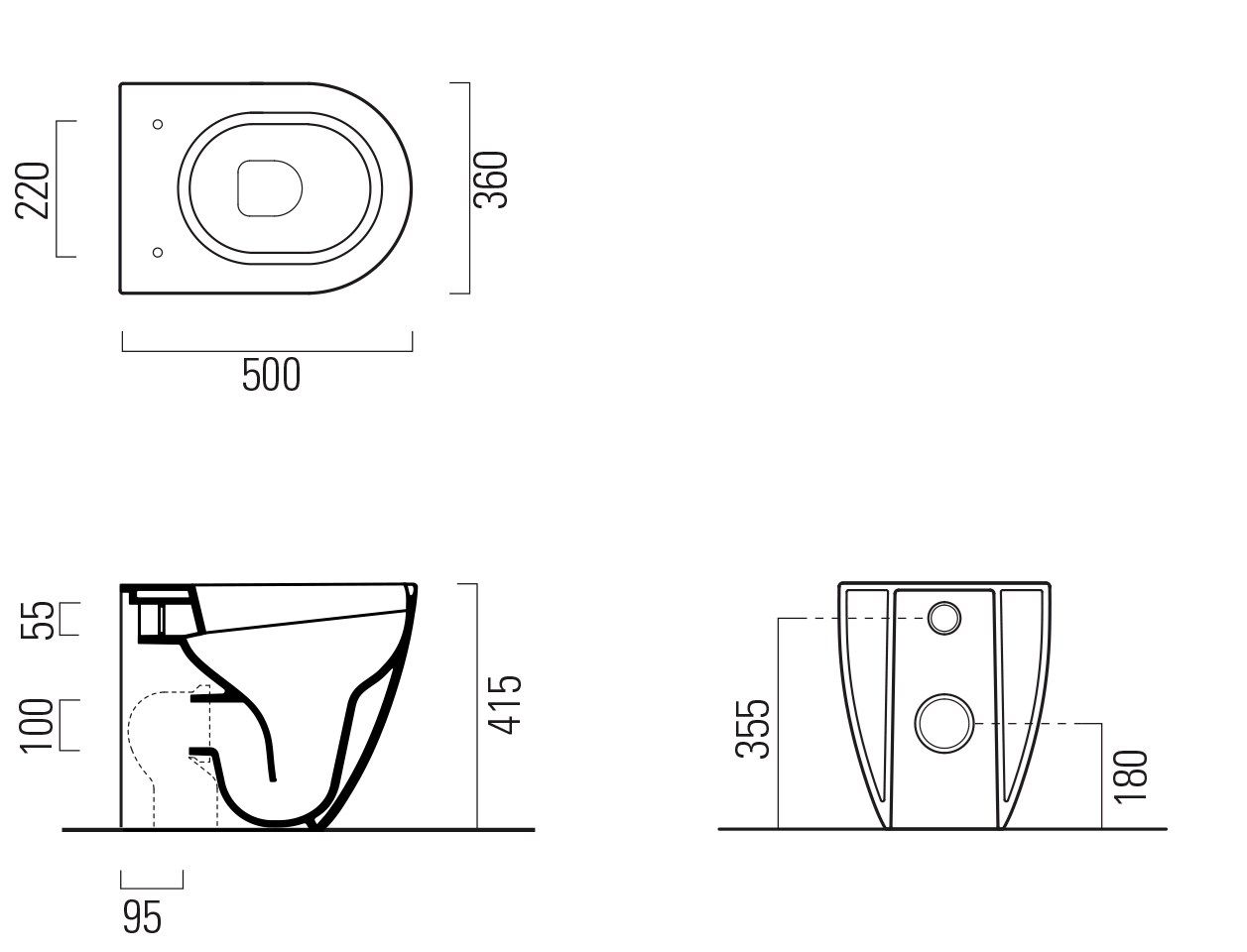Напольный керамический туалет GSI ceramica Pura ARCH-00057433 - Вид №1