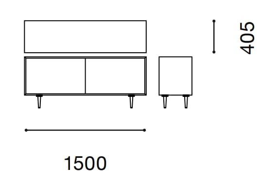 Низкая фанера ТВ шкаф с раздвижными дверями Established&Sons Wrongwoods ARCH-00139945 - Вид №10