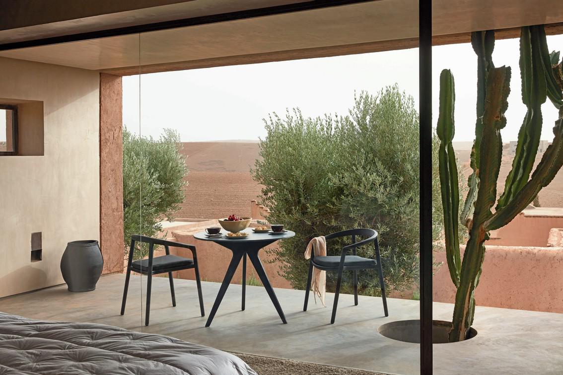 MNST976 Обеденный стол teak nero ⌀80см Manutti Torsa - Вид №25