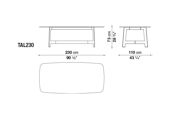 Прямоугольный мраморный стол B&B Italia ALEX ARCH-00146737 - Вид №4