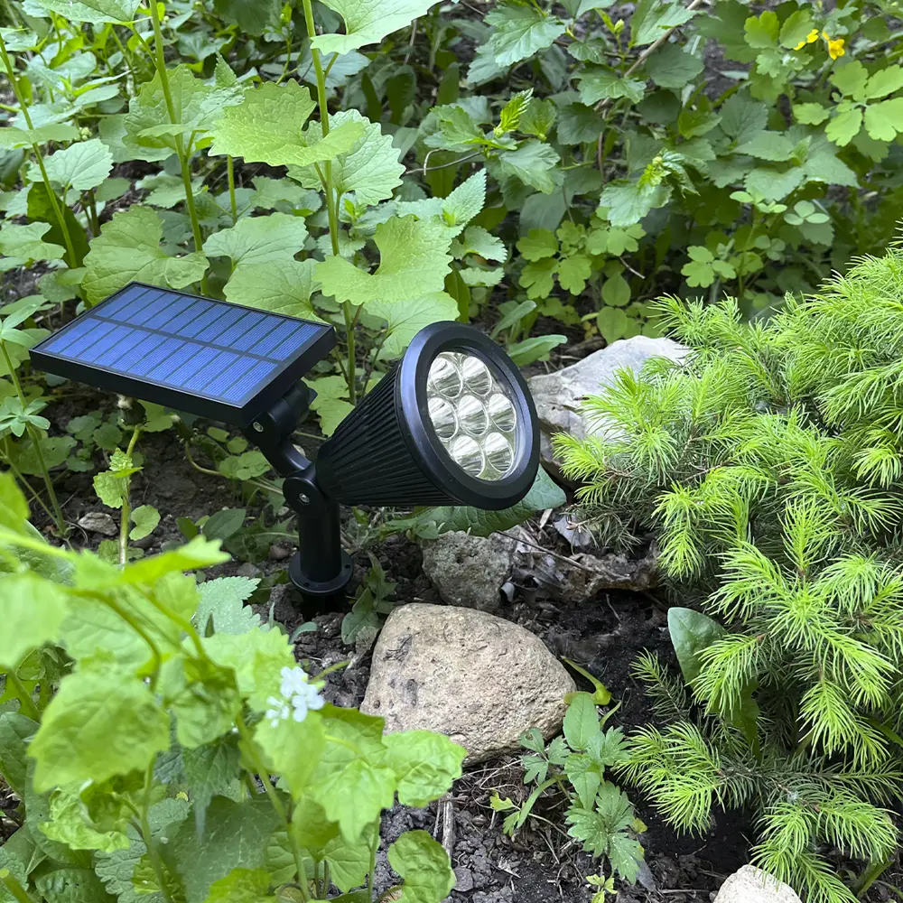 Светильник светодиодный уличный Duwi Solar LED на солнечных батареях 5 режимов 1.5Вт 6500К+RGB IP65 датчик освещения черный 83972971 STLM-2111070  - Вид №1