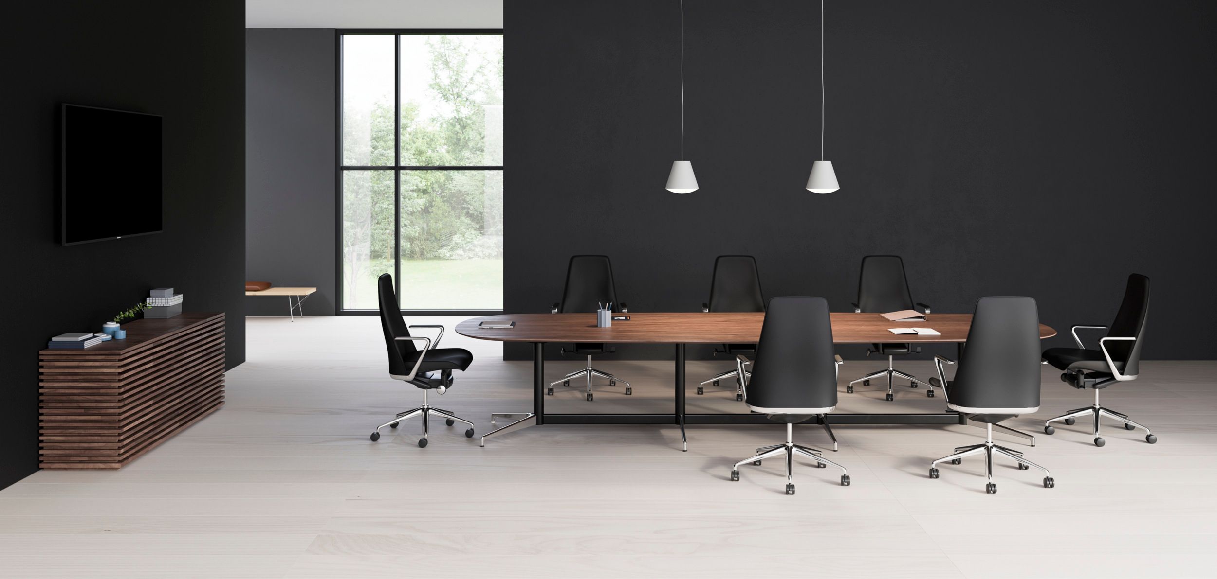 Овальный стол для совещаний с системой люверсов Herman Miller Civic ARCH-00081970 - Вид №8