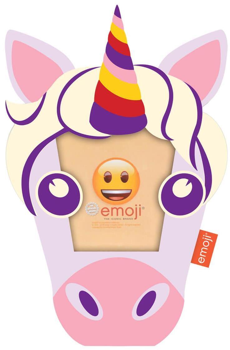 Б0037343 Фоторамка PI09818 Ф/рамка 10*10cm Emoji unicorn, пластик (6/576) Innova