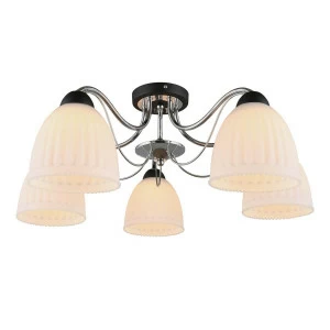 Потолочная люстра Omnilux Fiesole OML-65707-05 OMNILUX FIESOLE 328309 Белый;черный