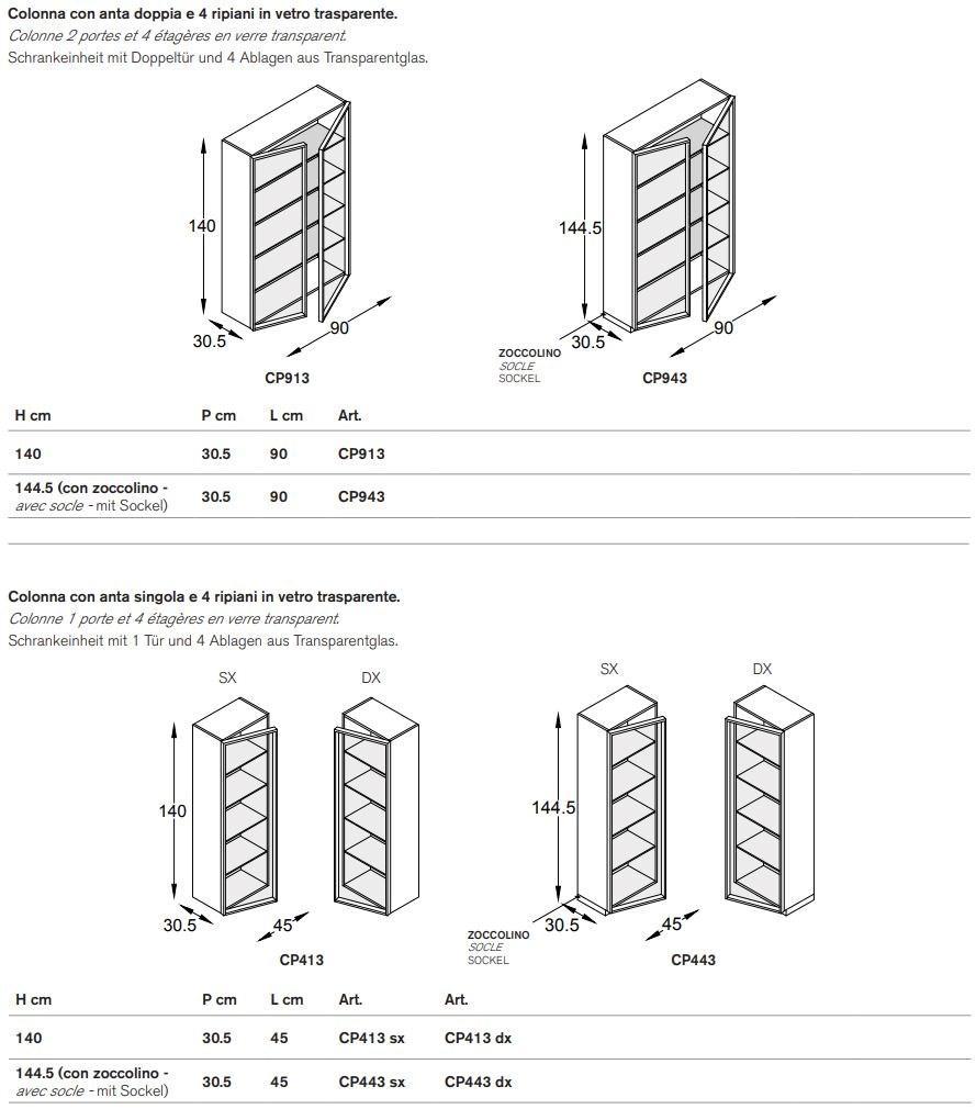 ARTELINEA Встроенный шкаф для ванной со стеклянными дверцами sun-id-1489235 - Вид №2