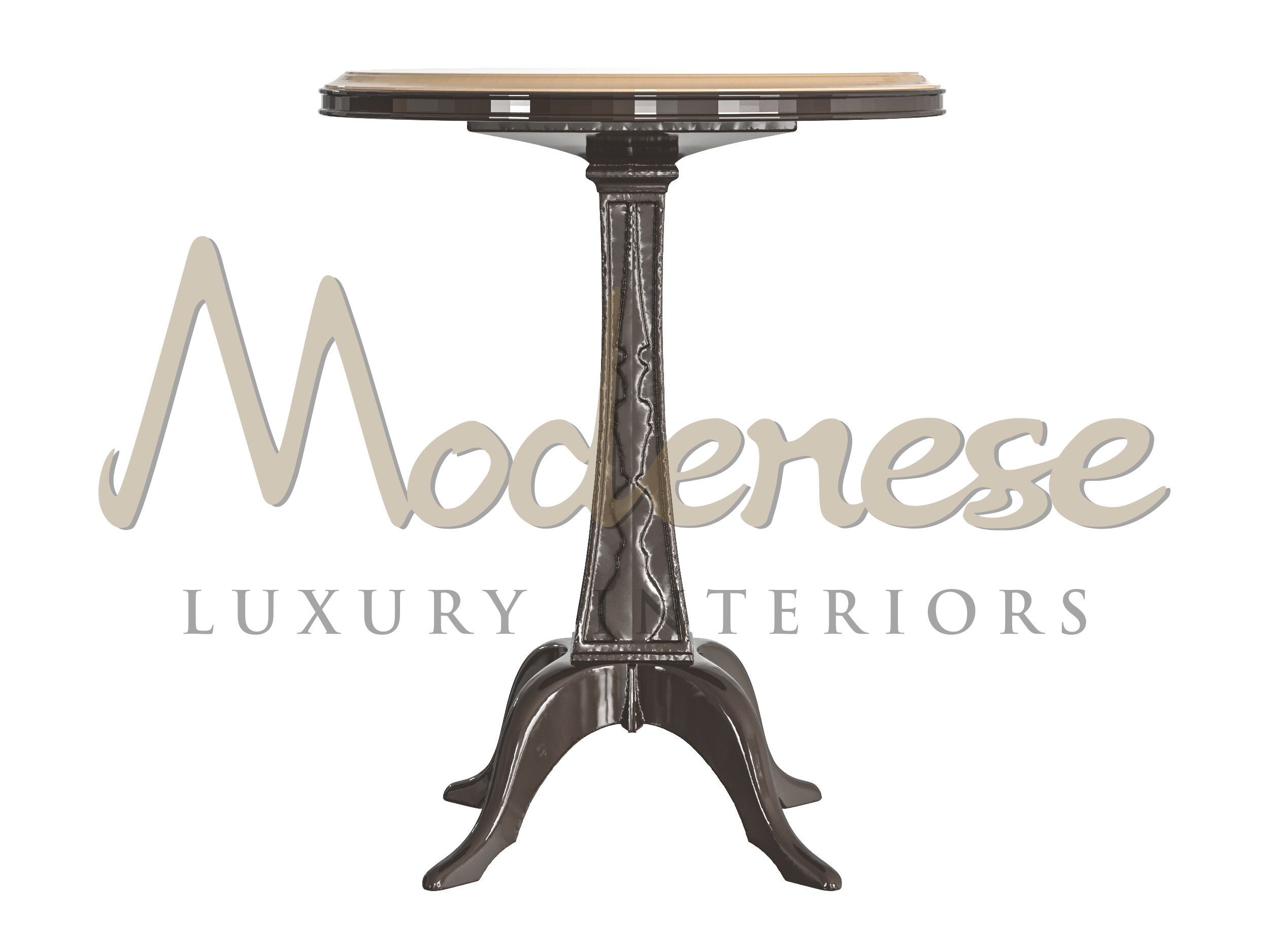 Высокий круглый журнальный столик из мрамора и дерева Modenese Luxury Interiors SPLENDOR ARCH-00109135 - Вид №1