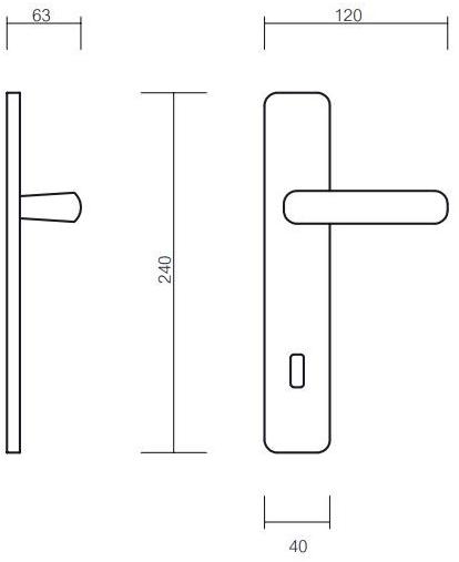Pasini Ручка из латуни на пластине с накладкой Creola 1800  - Вид №2