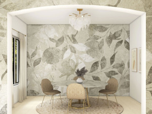 Панорамные обои с цветочными мотивами