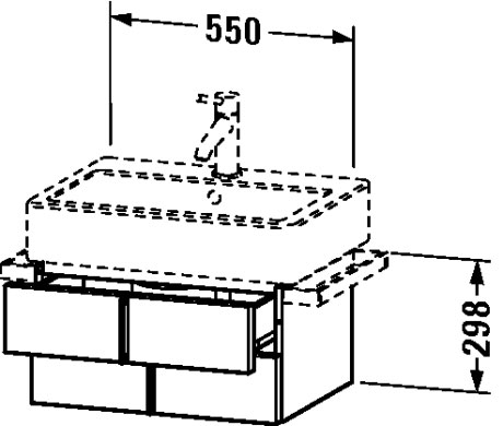 Тумбочка подвесная Vero #VE6204 550 x 431 мм Duravit VE620407272 - Вид №1