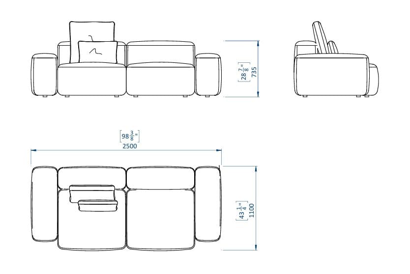 Модульный тканевый диван Casa Magna Essence ARCH-00078334 - Вид №8