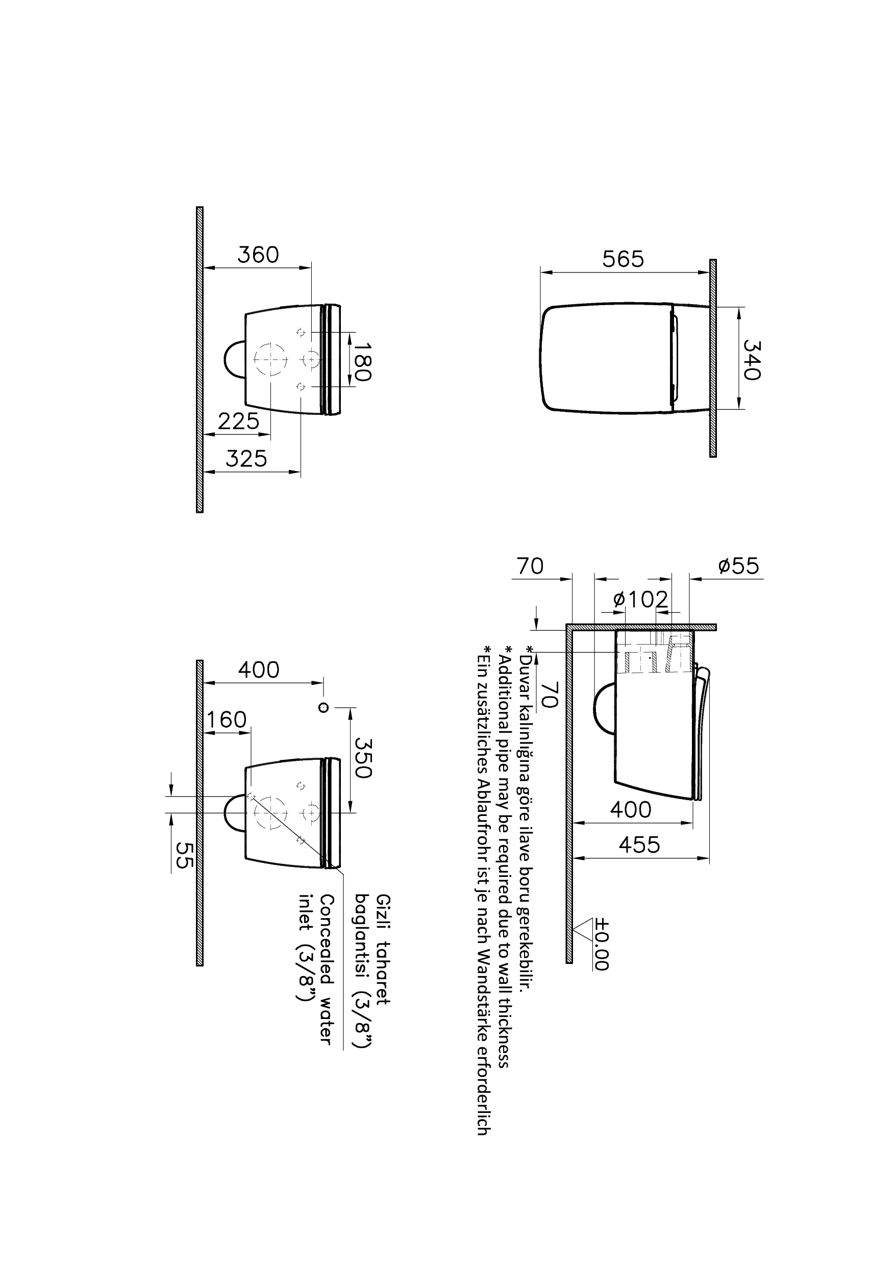 7672B003-6203 Биде Vitraglobal Metropole - Вид №1