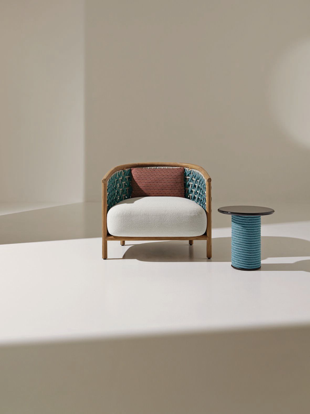 Плетеный ТИК и веревочный садовый стул с подлокотниками Ethimo патио ARCH-00101467 - Вид №4