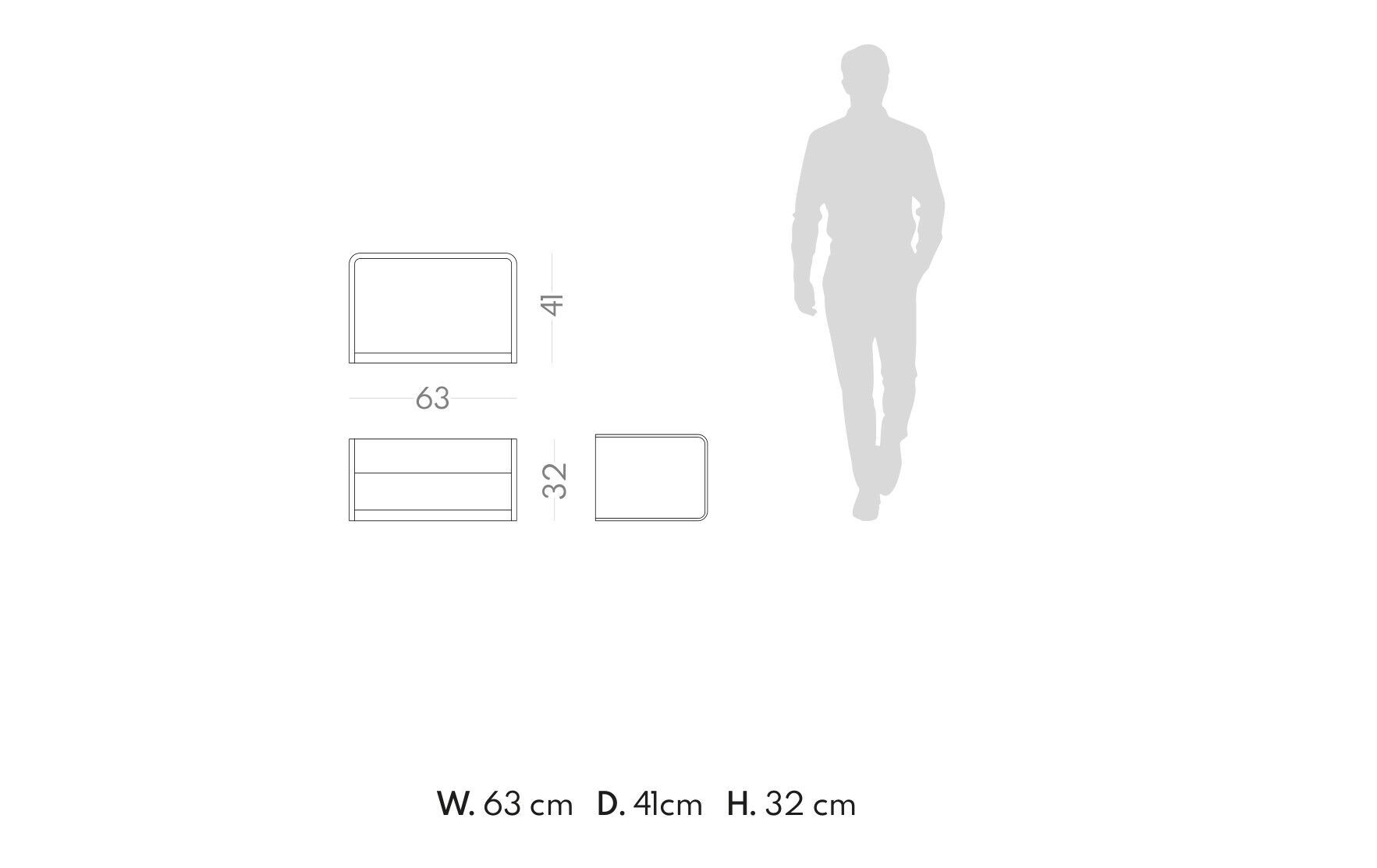 Деревянная квадратная тумбочка с ящиками PRADDY Metro ARCH-00102046 - Вид №2