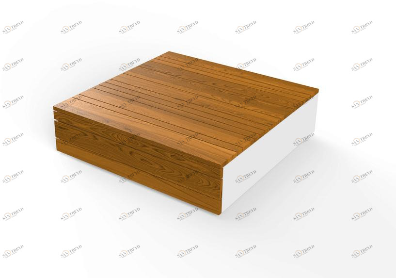 VITEO Прямоугольный журнальный столик из Corian® с журнальной полкой Low sun-id-1502650