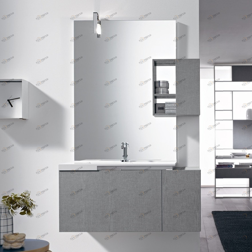 Комбинация ванной комнаты FLY106 в отделке COSMOS 81 Mineralmarmo / Denim Grigio MILLDUE FLY