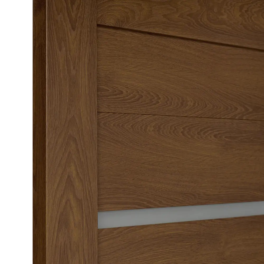 Дверь межкомнатная со стеклом Тренд горизонтальный 80x200 см Hardflex коричневый без замка, без петель ПРИНЦИП STLM-2111030 - Вид №2