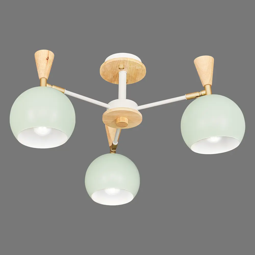 Люстра потолочная Morila, 3 лампы, цвет зеленый LAMPLANDIA STLM-2180773 - Вид №2