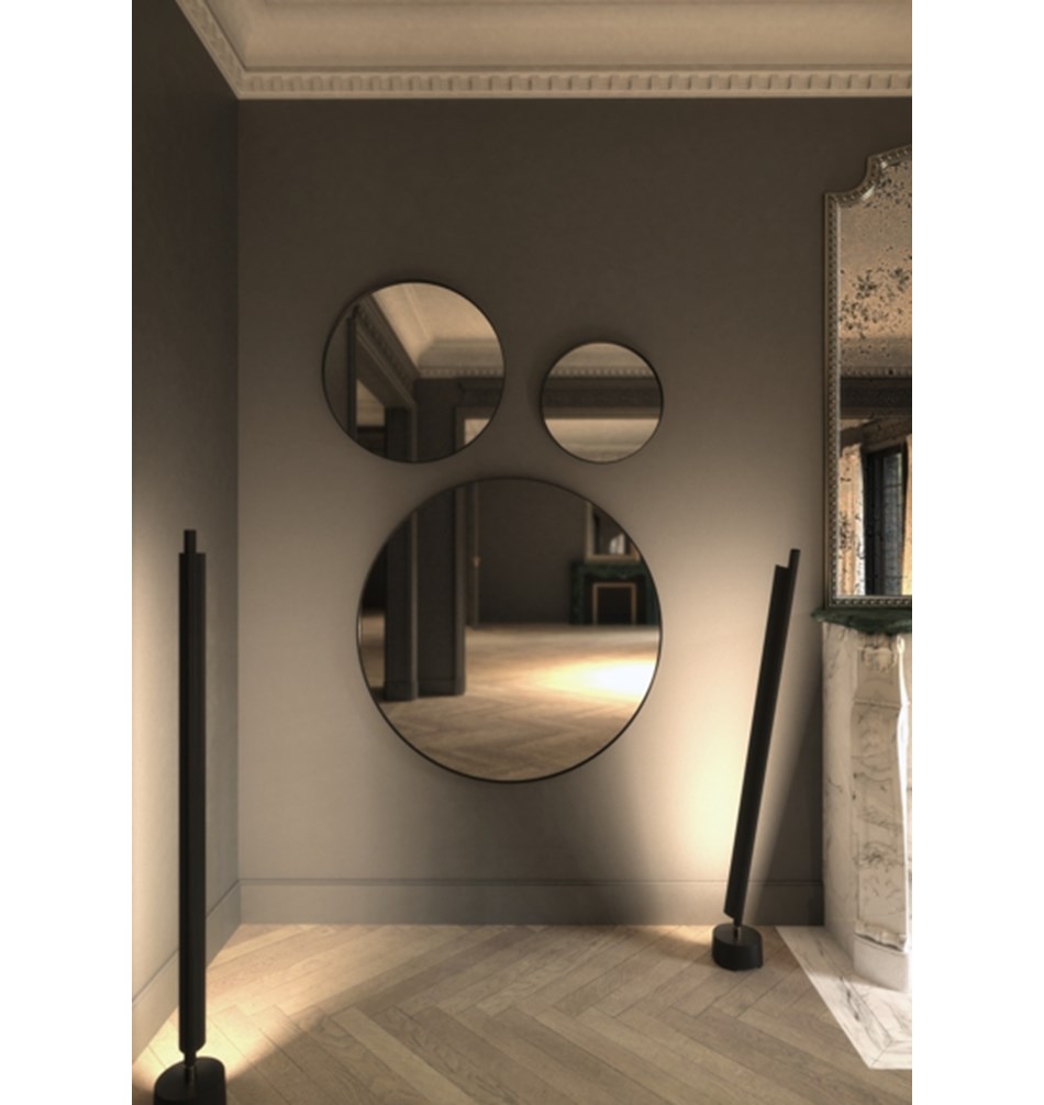 FROST Зеркало круглое 4134, Ø40cm » черное Алюминий Черный U4134-B  - Вид №5