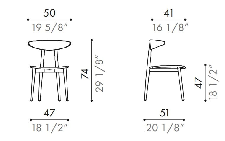 Стул из ясеня с мягким сиденьем Désirée divani чай ARCH-00028477 - Вид №6